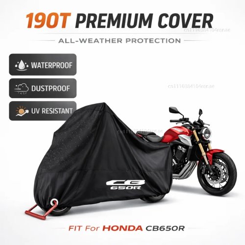 Funda para moto HONDA CBR650R 2018-2019, impermeable, antipolvo, protección UV, todo tiempo, 190T