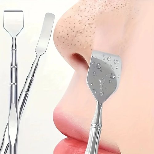 1 Stück Doppelseitiger Mitesserentferner: Gesichtsporen-Reiniger, Peeling und Massagegerät für geschmeidige Haut