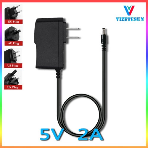 شاحن محول طاقة 5V 2A لجهاز الاستقبال، DC 5.5x2.1mm