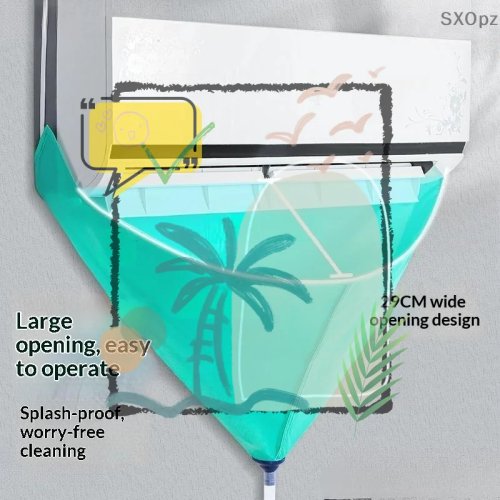 Wasserdichte Klimaanlagen-Reinigungsabdeckung, leckagesicherer Ablauf, verstärktes PVC-Set mit Rohr