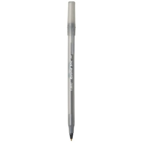 10 penne a sfera Round Stic Xtra Life 1,0 mm punta media, inchiostro nero: materiale scolastico per studenti e insegnanti