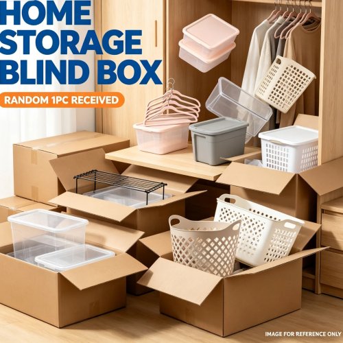 Home Storage Organizer Mystery Blind Box – 1 Random Piece (Basket, Box, Hanger)