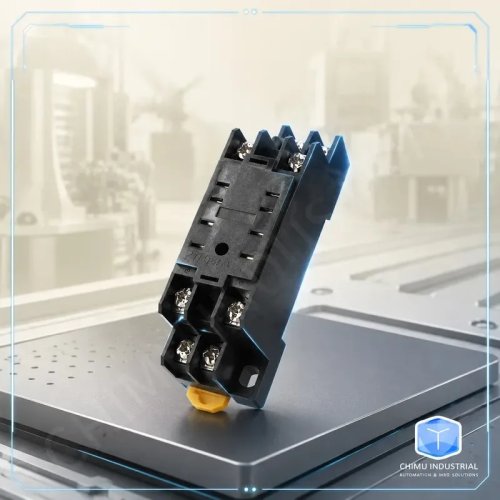 CHIMU INDUSTRIAL Base para socket de relevador PYF08A 8 pines para MY2NJ HH52P HY3-2