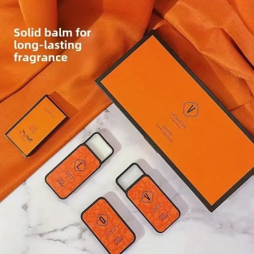 Set van 4 vaste parfums, bloemige en fruitige geuren, langdurige geur, delicate geur en draagbaar, geschikt voor cadeau of dagelijks gebruik