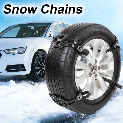 Cadenas para Nieve Universales para Auto, Fácil Instalación, Cadenas Antiderrapantes para Llantas para SUV y Sedán, Duraderas para Hielo, Nieve y Lodo, Tracción de Emergencia