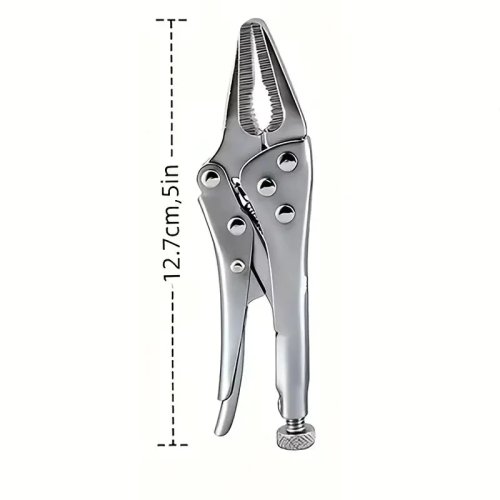 5-inch mini scherpe neus tang, zwaar uitgevoerd, verstelbare hoogte, antislip handgreep, compact en stevig, metalen klemgereedschap