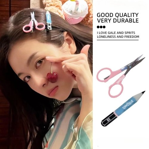 Pinza para el Flequillo Lateral Mujer, Diseño de Lápiz y Tijeras, Accesorio para el Cabello de Gama Alta