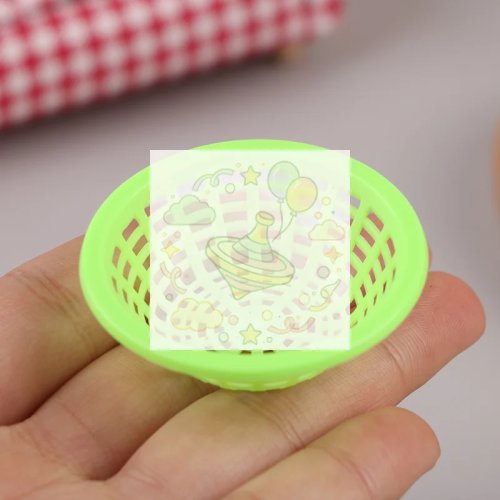 10 ชิ้น 1:12 ตะกร้าเก็บของจิ๋วสำหรับบ้านตุ๊กตา ใส่ผักผลไม้ - อุปกรณ์ตกแต่งครัว