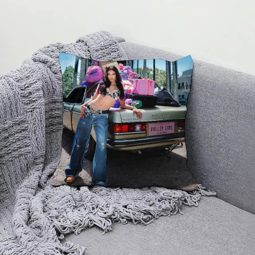 Kylie C-Cantrall Valley Girl Problems 쿠션 커버 30x30cm 45x45cm 소파 거실용 부드럽고 편안한