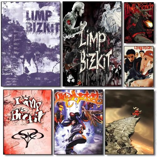 Affiche de groupe nu metal Limp Bizkit, peinture murale, art mural pour salon, décoration intérieure et cadeau