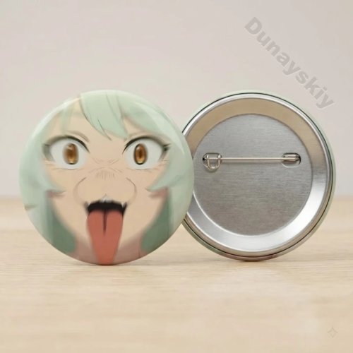 เข็มกลัด Niko Neko หน้าตลก 58mm โลหะดีบุก พิมพ์ HD สะสม ฮาโลวีนคอสเพลย์