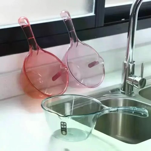 1 Pieza Cucharón de Agua de Plástico Resistente Transparente, Cazo de Agua para Cocina, Irrompible