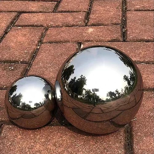 Decorative Stainless Steel Hollow Sphere Ball for Handrail and Door, 16-150mm, Glossy Silver Mirror