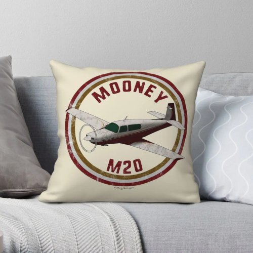 Taie de coussin carrée décorative Mooney M20 à fermeture éclair – Polyester lin velours imprimé pour canapé
