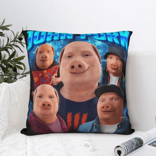 Poszewka na poduszkę John Pork Meme - Śmieszne memy i dank memy dekoracja do domu, oryginalna poszewka