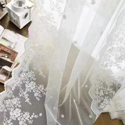 Novas cortinas de renda francesa de luxo, tule branco, para sala de estar, sala de jantar, quarto, decoração romântica, que combinam com tudo