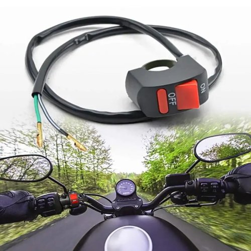 Lenkerschalter für Motorrad und ATV, 12V E-Starter und Zündunterbrecher, einfache Montage, Ein/Aus-Schalter für Quad und Dirt Bike