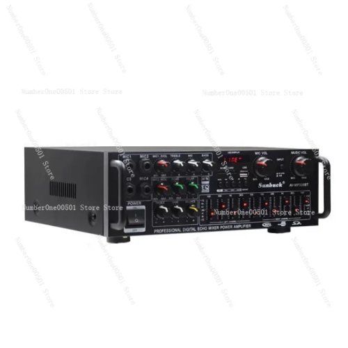 Amplificador de alta potencia Bluetooth 5.3 con Ecualizador y Karaoke con efecto de choque para casa, coche y exterior