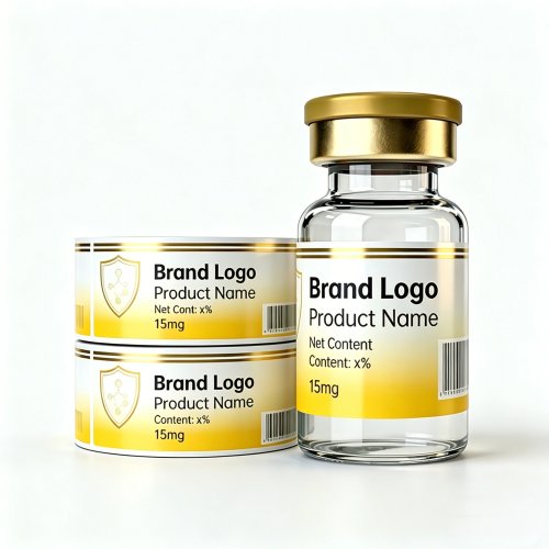 สติกเกอร์ไวนิลกันน้ำสั่งพิมพ์สำหรับขวด 3ml, 5ml, 10ml – ความละเอียดสูง