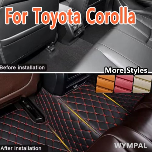 Luksusowe, niestandardowe skórzane dywaniki samochodowe do Toyoty Corolla 2007-2010 Komplet wodoodporny