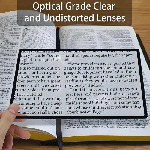 Full Page Magnifying Glass for Reading - Large Sheet Magnifier Lens