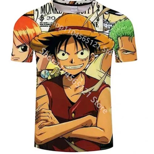 Playera de fútbol One Piece Luffy Gear 5 con impresión 3D para hombres, mujeres y niños - Top cosplay casual de verano