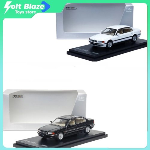 Auto modelo BMW 750iL E38 escala 1:64 de aleación, negro/blanco, coche de colección, juguete para niños, regalo