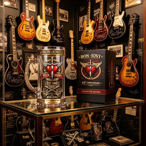 Колекційний скляний пивний кухоль Bon Jovi Rock Legends – Heavy Metal