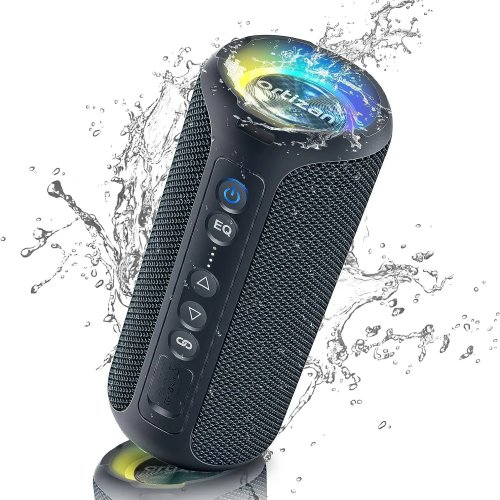 Enceinte Bluetooth portable Ortizan X8 Pro avec son stéréo 40 W, basses riches, étanche IPX7, 30 h d'autonomie, lumières colorées, 3 EQ