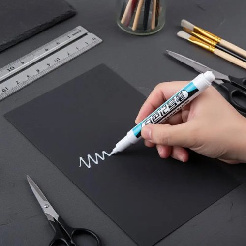 Bút đánh dấu chống nước chính xác với đầu kim dài để đánh dấu lỗ sâu, kim loại, phòng tắm, chế biến gỗ, gạch men
