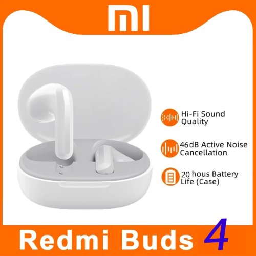 Écouteurs sans fil Xiaomi RedmiBuds 4 Lite TWS, Bluetooth 5.3, IP54, 20h d'autonomie