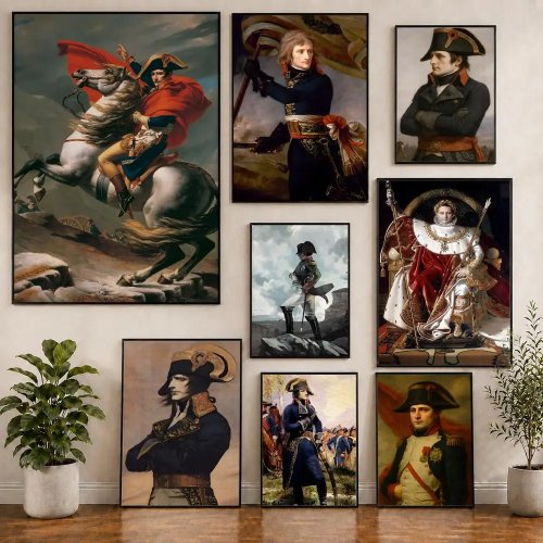 Plakat Portret Napoleona Bonapartego - Dekoracja ścienna PVC HD odklejana i przyklejana do salonu, biura i jadalni