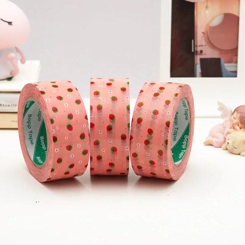 Aardbei washi tape 45mm - Decoratief plakband voor scrapbooking en knutselen