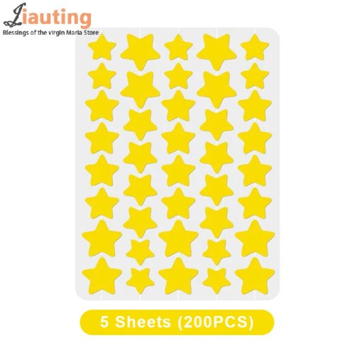 Patch Jerawat Warna-warni (200/400 pcs) Bentuk Bintang & Hati, Stiker Komedo, Penutup Bekas Jerawat