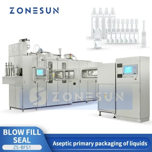 آلة النفخ والتعبئة والختم الأوتوماتيكية ZONESUN ZS-BFS1 للأمبولات والقوارير، تعبئة قطرات العين بجرعات مفردة
