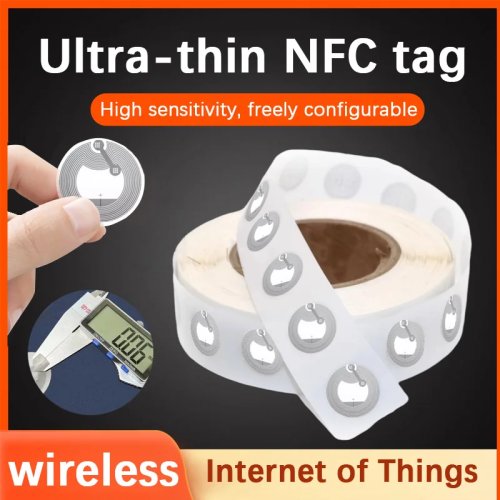 50 stuks NFC NTAG215 ronde tags voor smartphone-snelkoppelingen, muziek en automatisering
