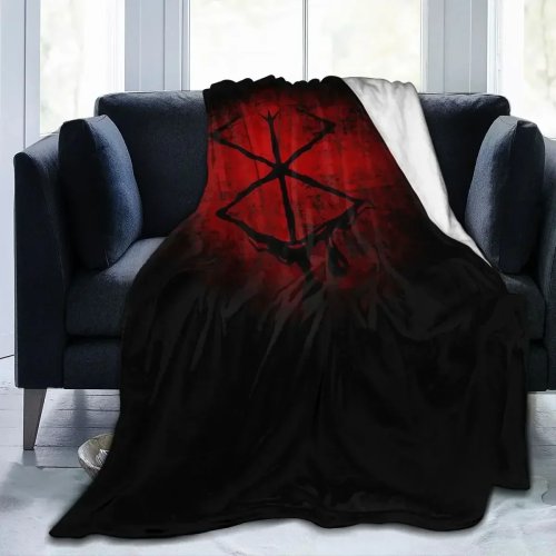 Coperta Berserk con Guts, Griffith e Behelit - Coperta in velluto stampata, traspirante e super calda, per letto o auto