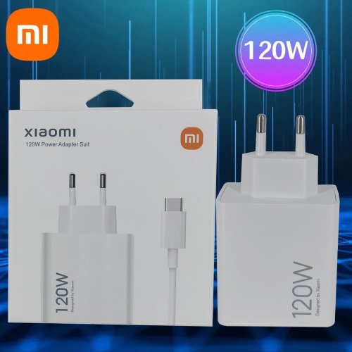 Cargador original 120W Turbo de carga rápida con enchufe EU/US, adaptador HyperCharge para Xiaomi Redmi Note 11/12/13 Pro Plus 5G, Mi 14/13/13T, con cable