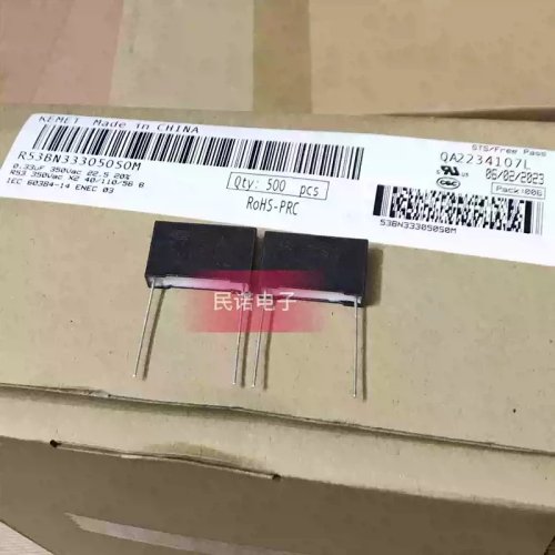 10 قطع R53 مكثف أمان 0.33 ميكروفاراد 350 فولت تيار متردد 330 نانوفاراد مسافة بين الأطراف 22.5 مم جديد