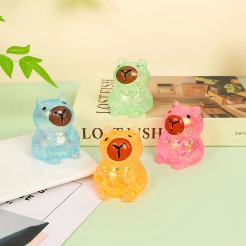 Giocattolo sensoriale antistress, goccia d'acqua squishy lampeggiante, 4 colori, regali per festa di compleanno (colore e stile casuali)