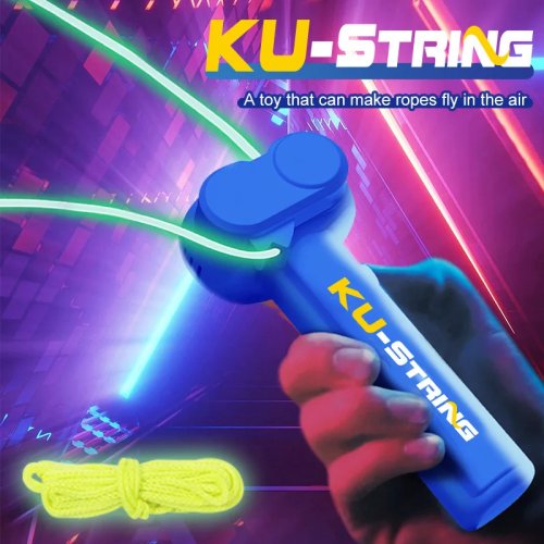 Lanceur de ficelle lumineux rechargeable USB, pistolet à corde lumineuse, jouet anti-stress, cadeau de fête pour enfants et adultes