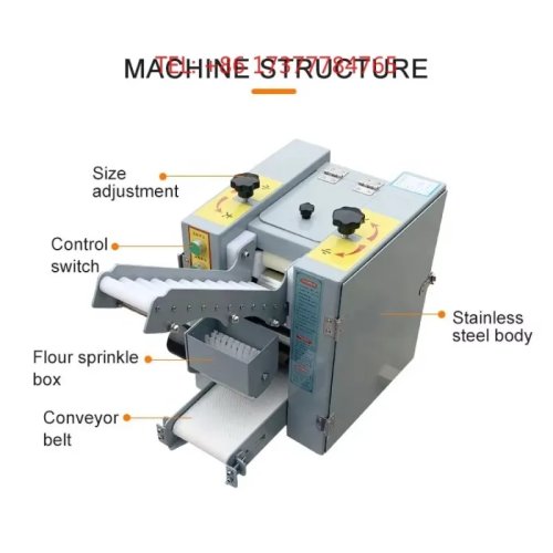 Macchina automatica per fare la pasta per ravioli, involtini primavera, tortillas, chapati, roti - grande formato