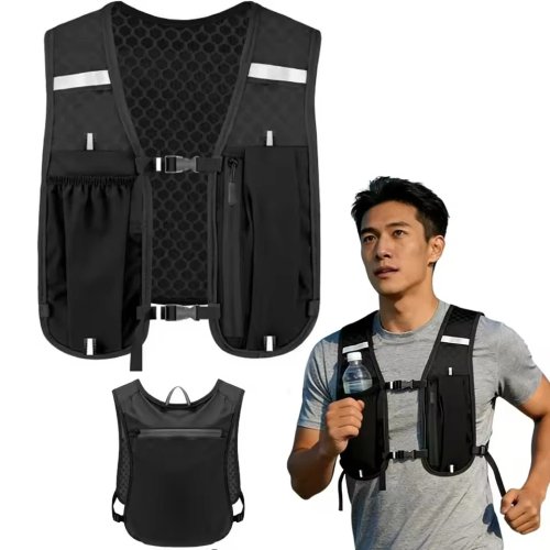 Gilet d'hydratation de course pour femme et homme, résistant à l'eau, respirant, sac à dos pour courses, randonnée, cyclisme, sentiers, marathons
