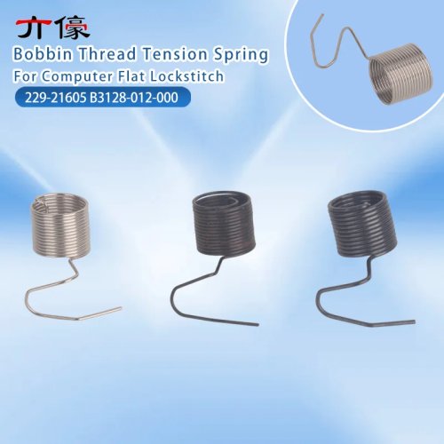10 pezzi Molla di Tensione del Filo della Bobina per Macchina per Cucire a Punto Fisso Computerizzata, Nero Bianco Nichelato, 229-21605 B3128-012-000