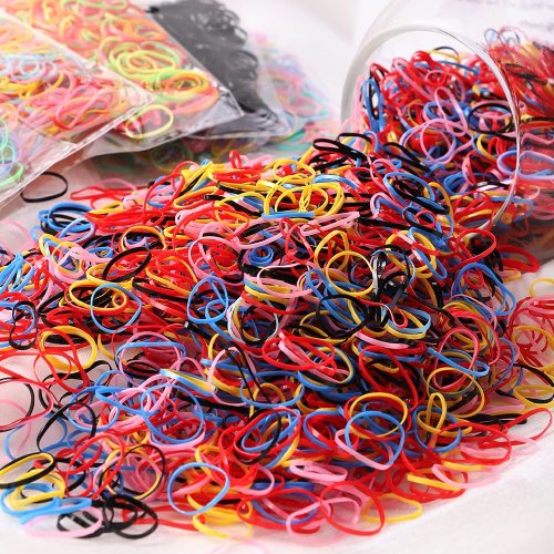 500 pièces élastiques à cheveux colorés pour filles, chouchous, élastiques pour queue de cheval, accessoires cheveux enfants