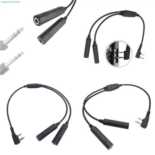 Câble adaptateur de conversion pour casque N2UB pour communication aéronautique