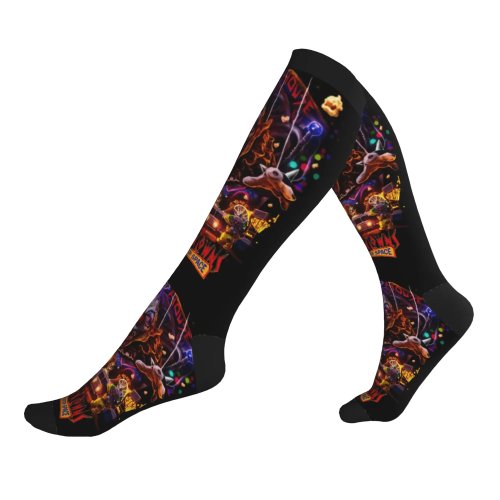 Herren Socken Killer Klowns from Outer Space Horror Film – Lustige 3D-Druck Warme Bequeme Sportsocken Kompressionssocken