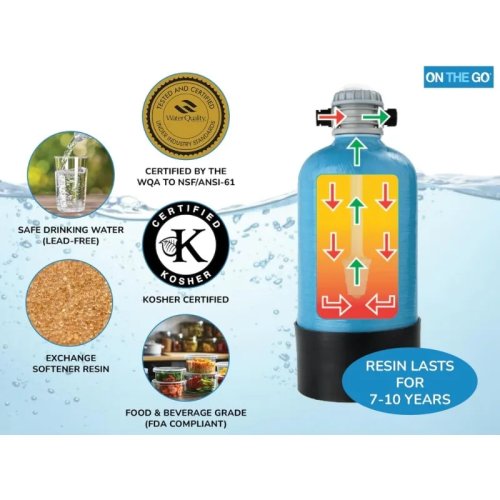 Addolcitore d'acqua portatile per camper, 16000 grani, prodotto negli USA