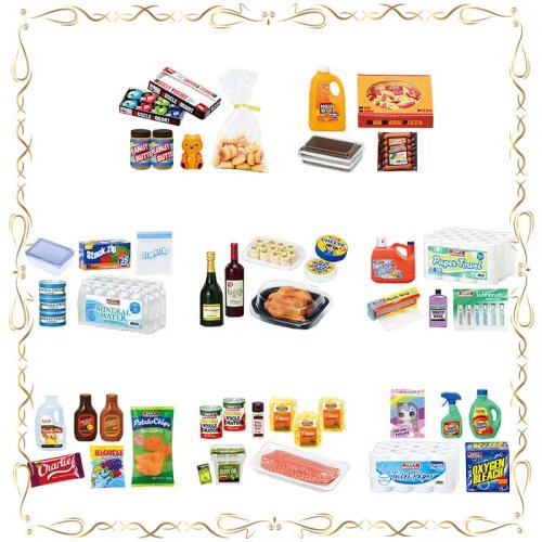 Miniatura de tienda con artículos de primera necesidad - Figurita de acción coleccionable para niños, regalo de cumpleaños