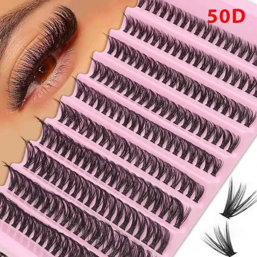 200本 つけまつげ DIY クラスター ナチュラル ウィスピー ふわふわ Dカール 9-16mm
